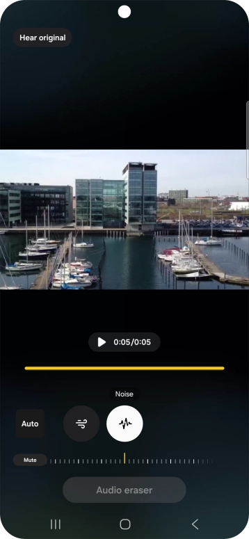 Slide your finger right or left on the indicator to set the required volume for the selected sound type.