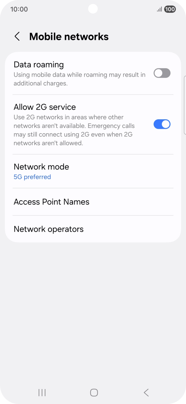 Press Access Point Names.