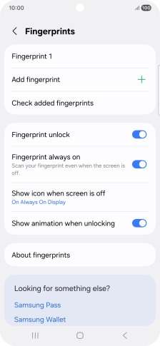 Press the indicators next to the required settings to turn them on or off.
