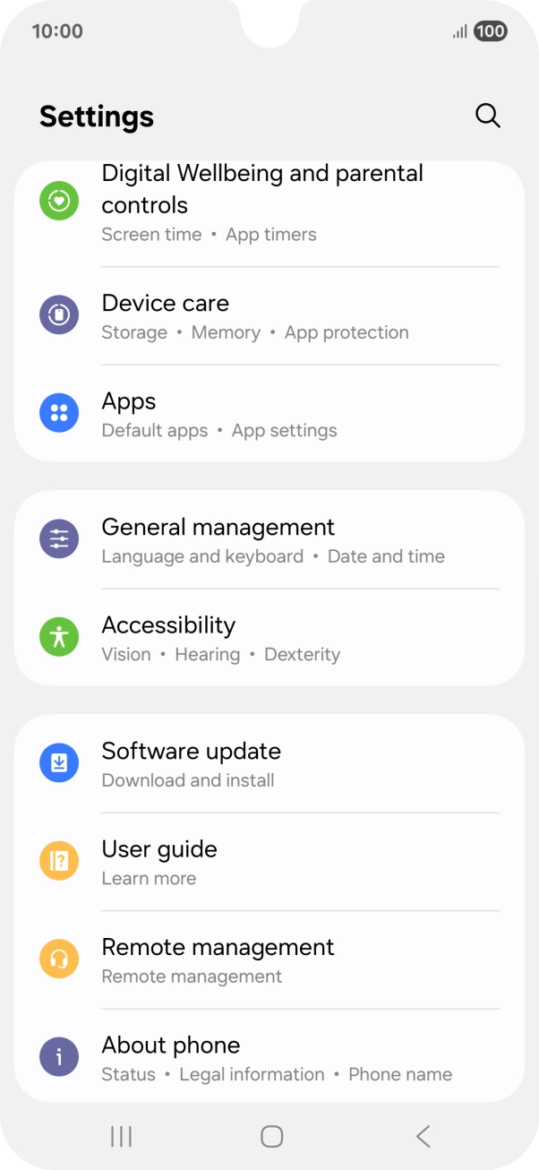 Press Software update. Press Software update.
