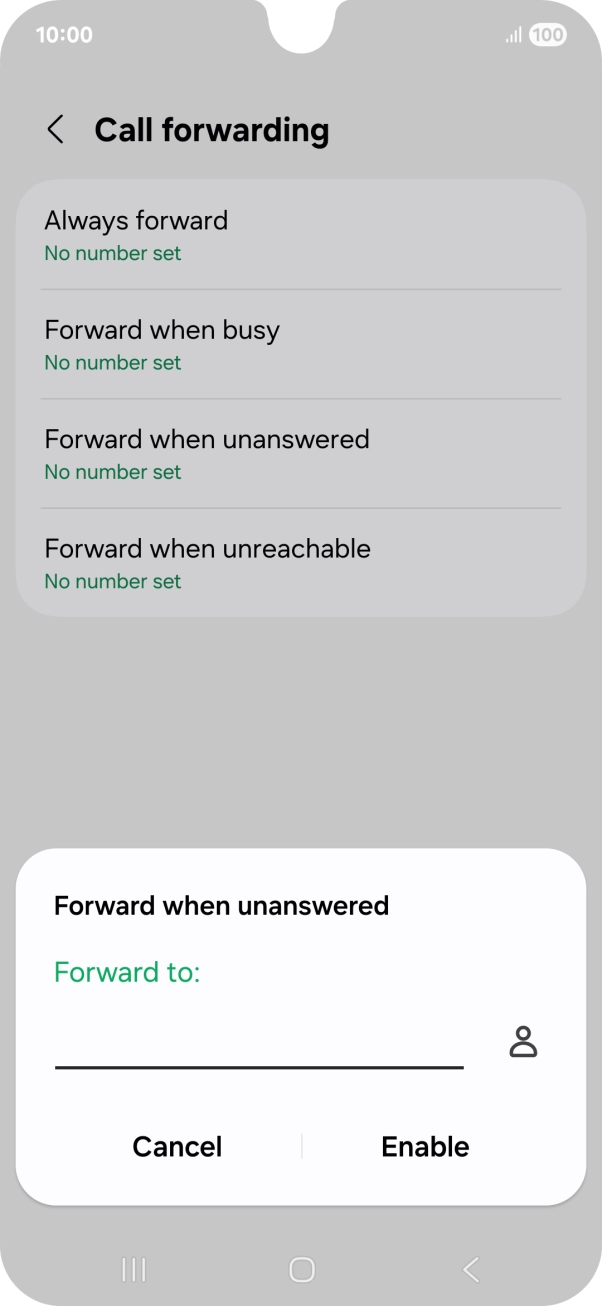 Key in +61101 and press Enable.