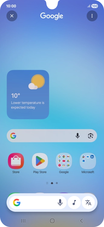 You can search for music playing near you or through the speakers on your device. Press and hold the Home key.