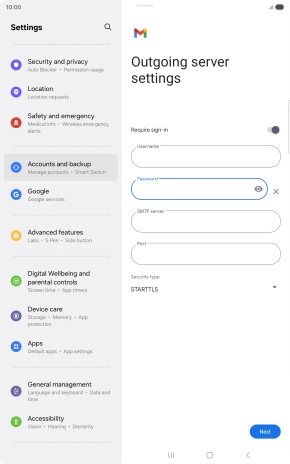 Press the field below 