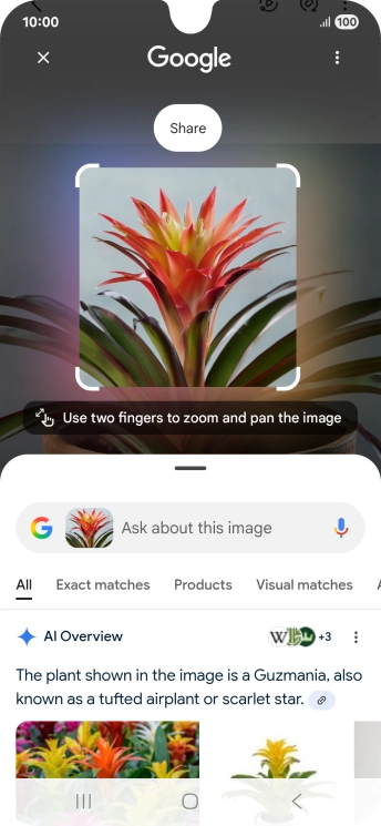 Follow the instructions on the screen to use the search results.