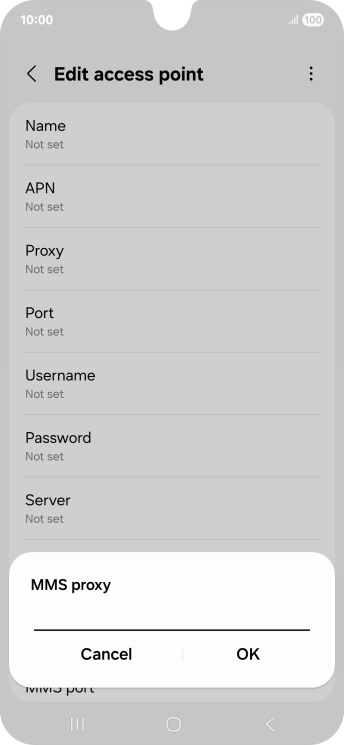 Key in 10.1.1.180 and press OK.