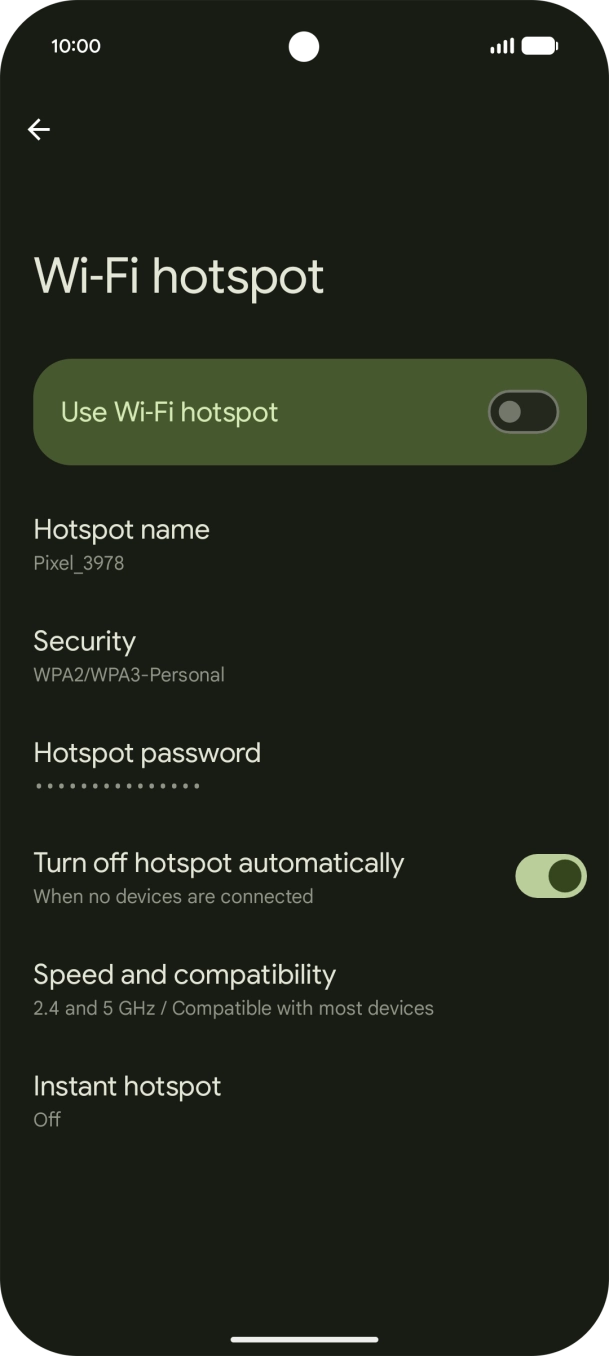 Press Hotspot name. Press Hotspot name.
