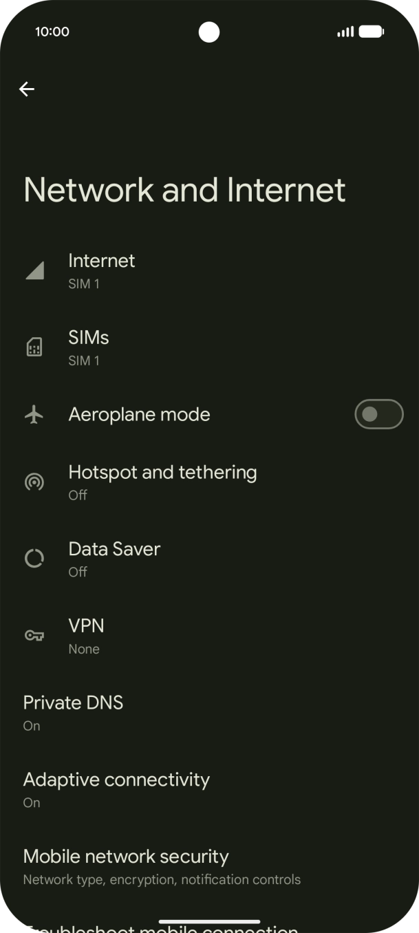 Press SIMs. Press SIMs.