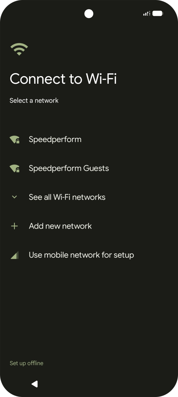 Press the required WiFi network.
