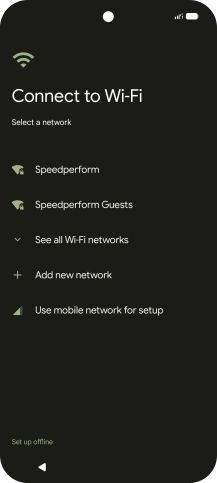 Press the required Wi-Fi network.