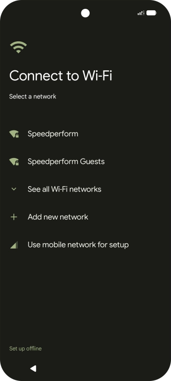 Press the required Wi-Fi network.
