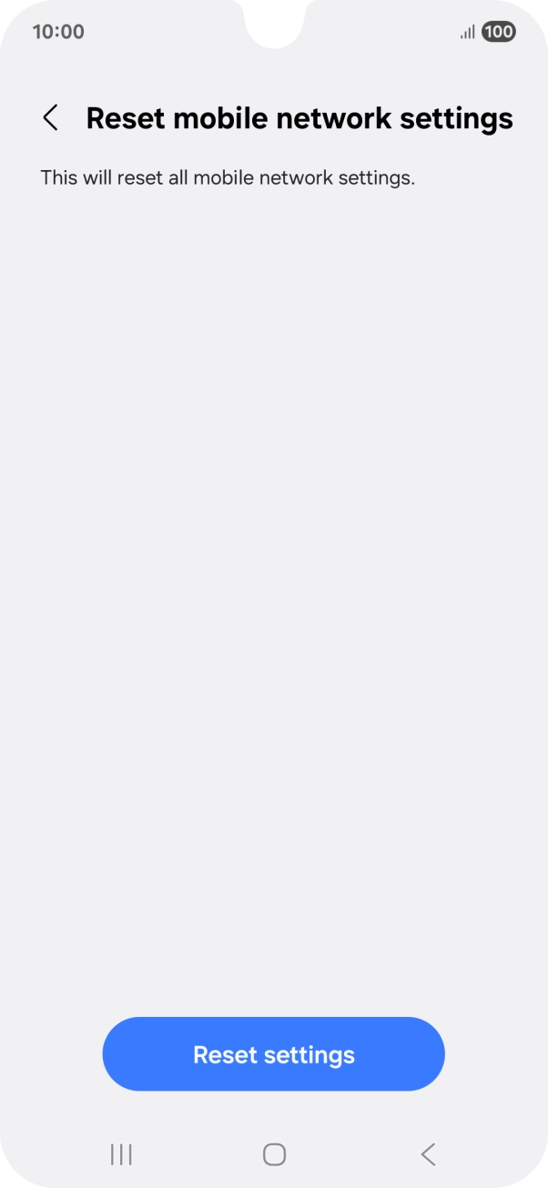 Press Reset settings.