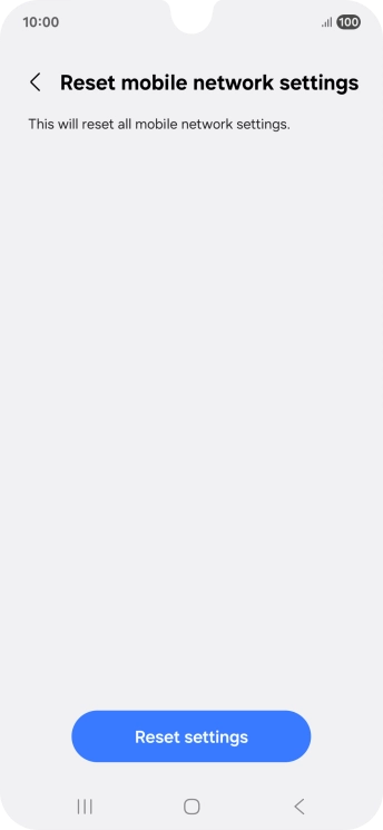 Press Reset settings.