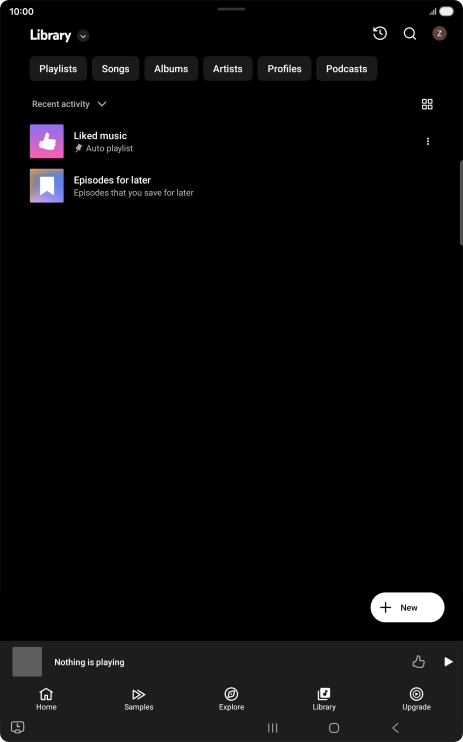 Press the drop down list.