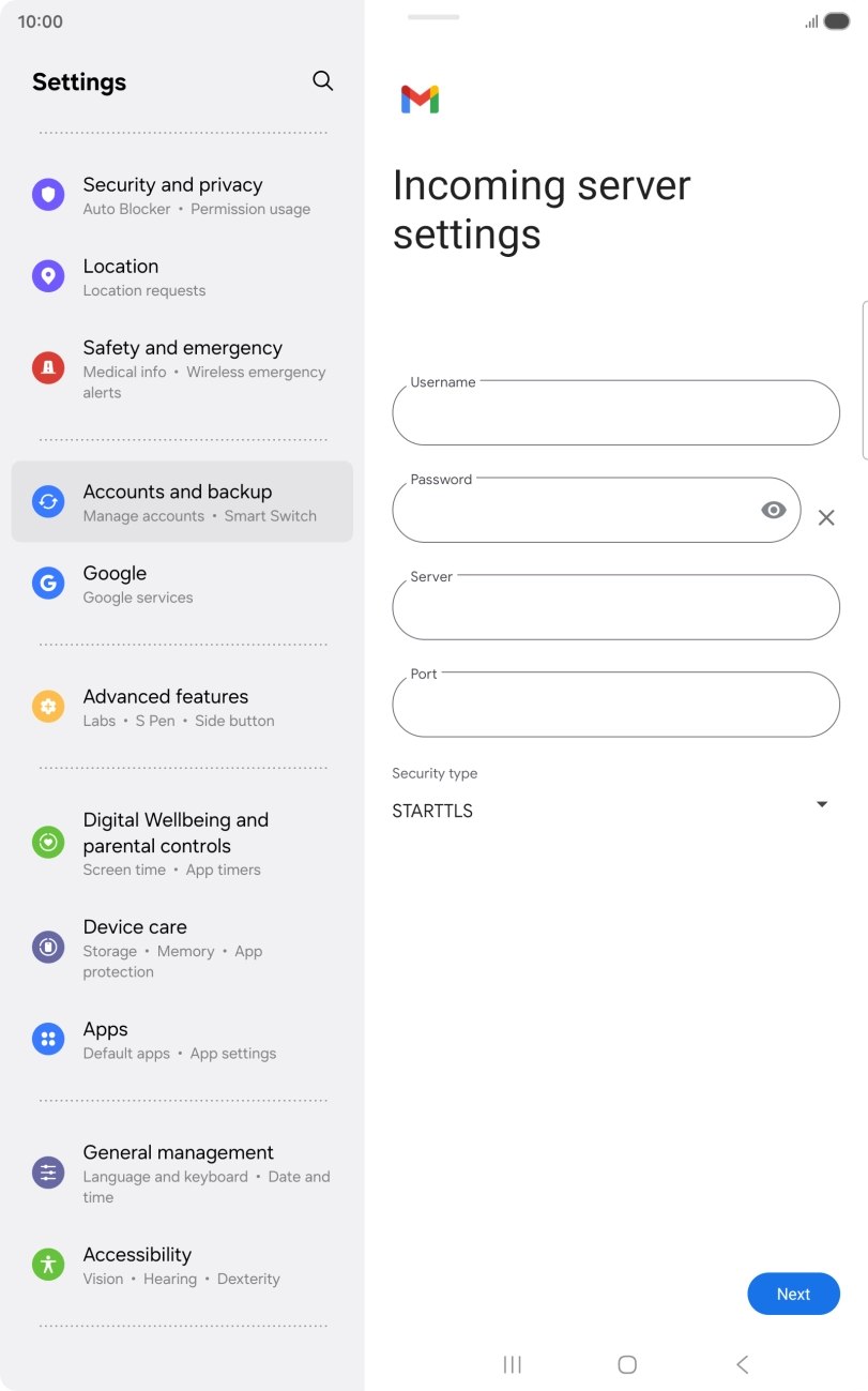 Press the field below 