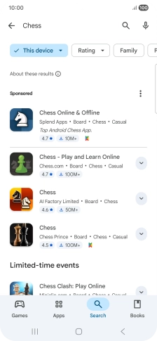 Press the required app.
