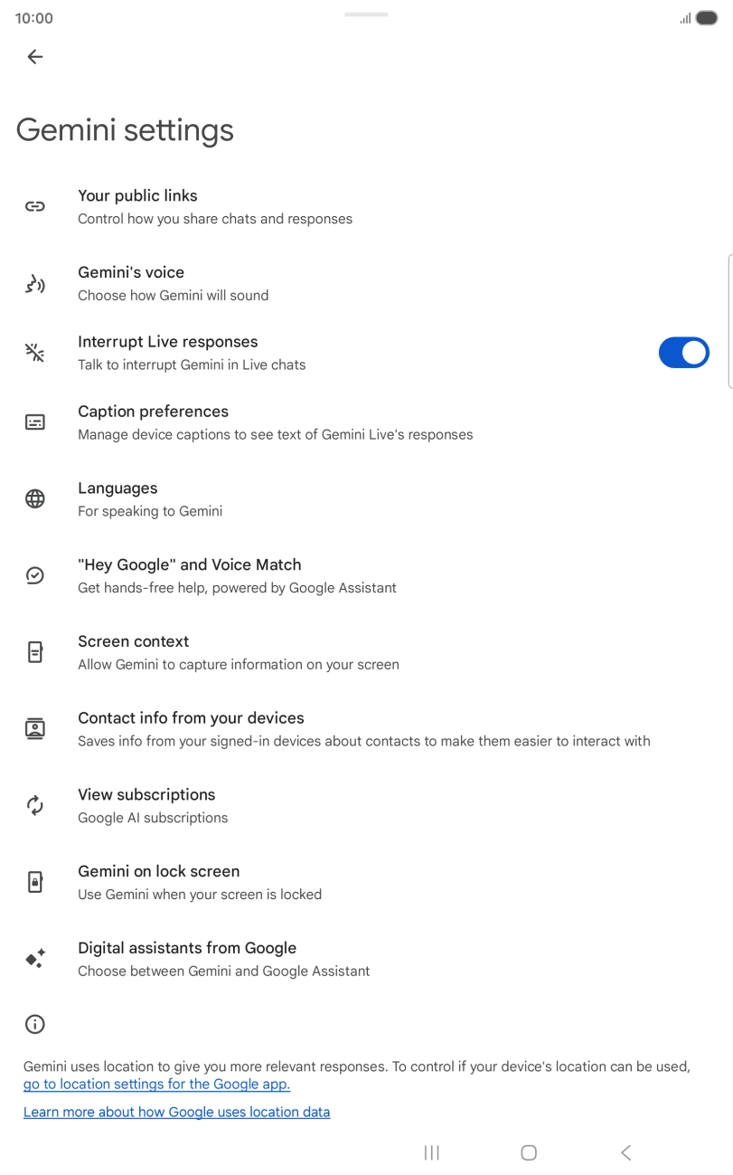 Follow the instructions on the screen to select the required settings.