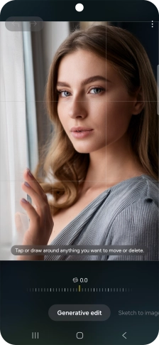 To resize, remove or move objects on your pictures, press Generative edit.