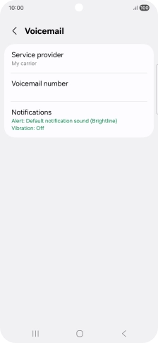 Press Voicemail number.