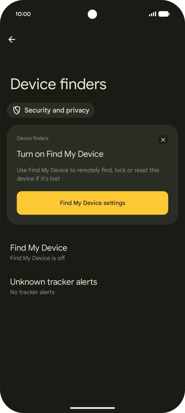 Press Find My Device. Press Find My Device.