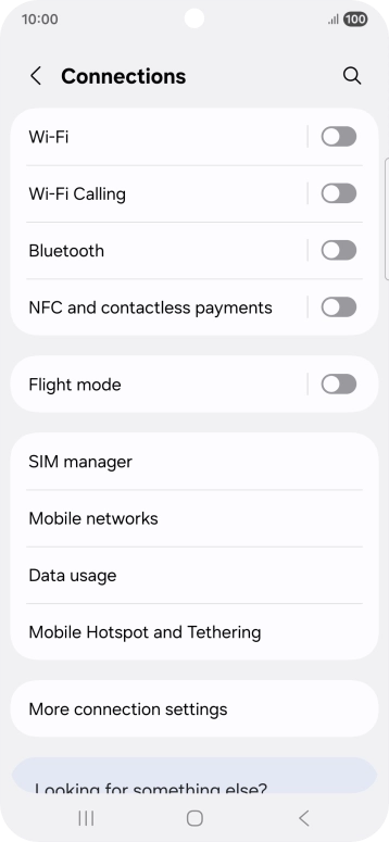 Press SIM manager. Press SIM manager.