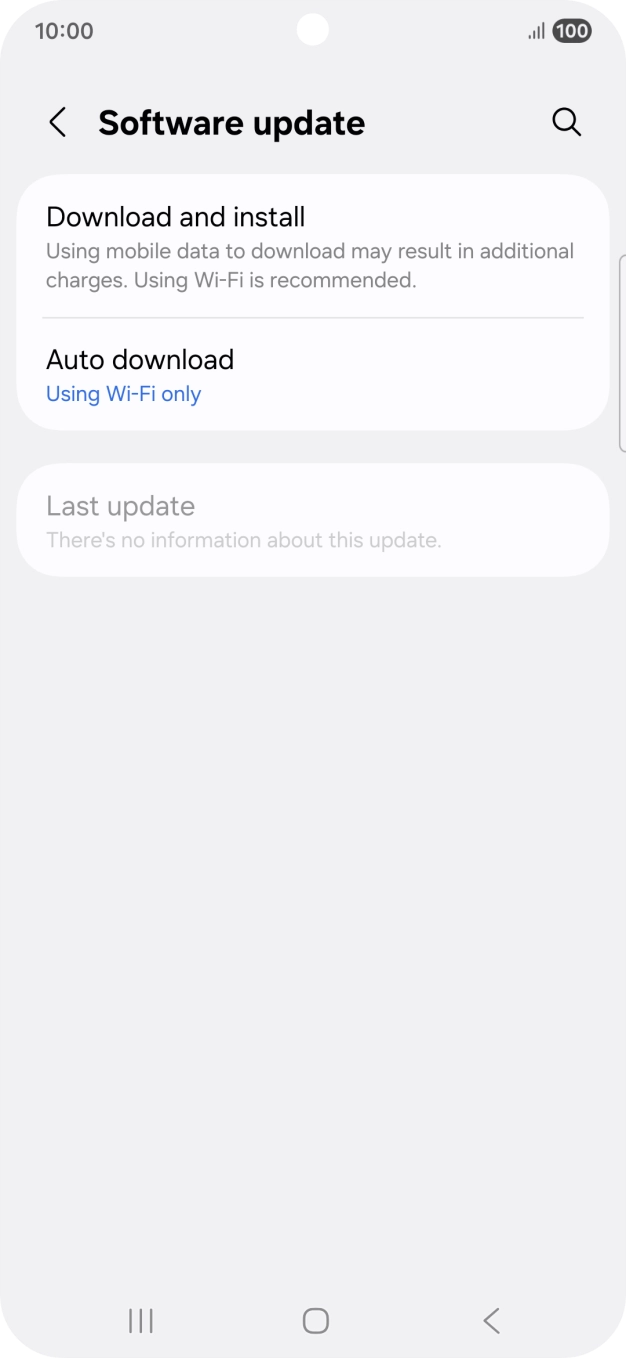 Press Download and install. If a new software version is available, it's displayed. Follow the instructions on the screen to update the phone software.