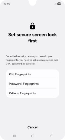 Press the required phone lock code and follow the instructions on the screen to create an additional phone lock code.