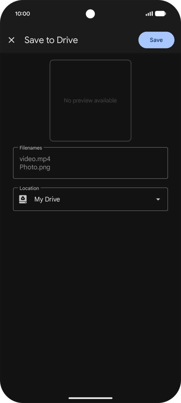Press the field below 'Location' and go to the required folder.