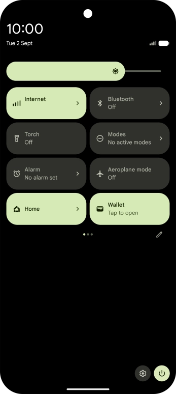 Press the settings icon.