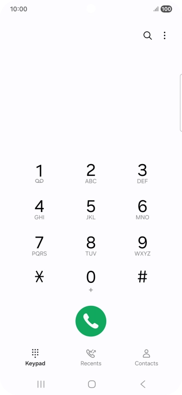 Press the menu icon.