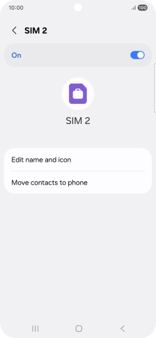 Press the indicator to turn use of the service on or off.