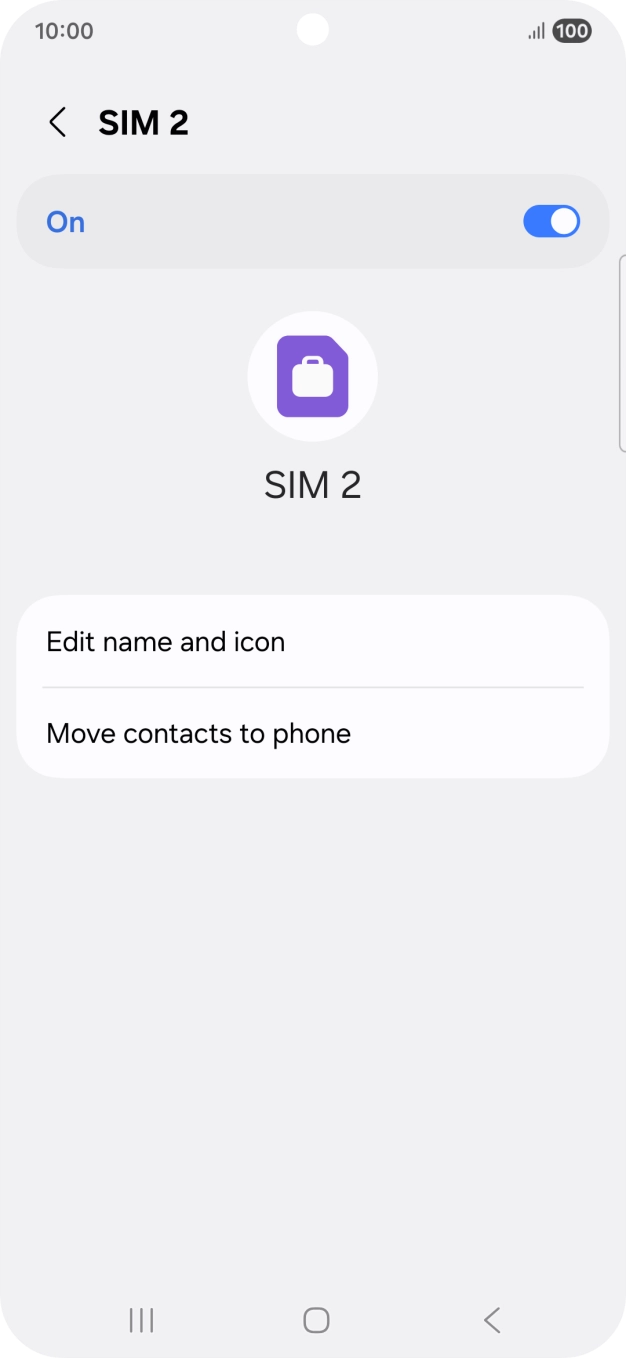 Press the indicator to turn use of the service on or off. Press the indicator to turn use of the service on or off.