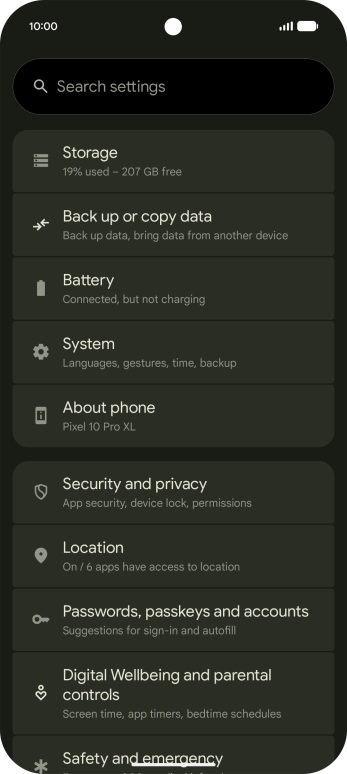 Press Passwords, passkeys and accounts.