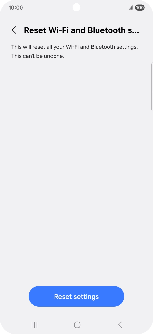 Press Reset settings.