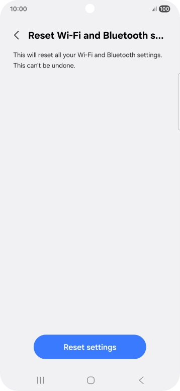 Press Reset settings.