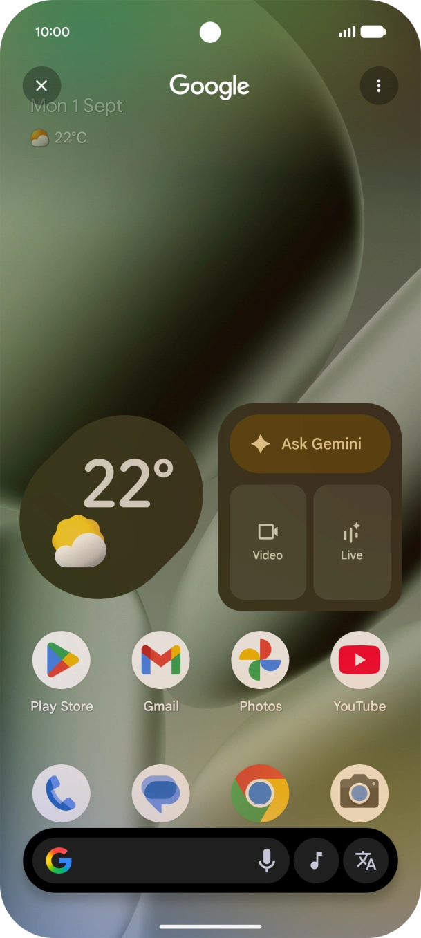 Press the music icon to start searching. Press the music icon to start searching.