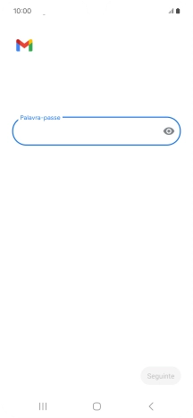 Prima Palavra-passe e introduza a password da sua conta de e-mail na Vodafone.