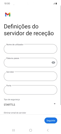 Prima Nome de utilizador e introduza o nome de utilizador da sua conta de e-mail na Vodafone.