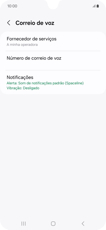 Prima Número de correio de voz.