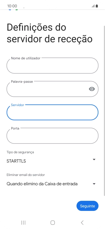 Prima Porta e insira 995.