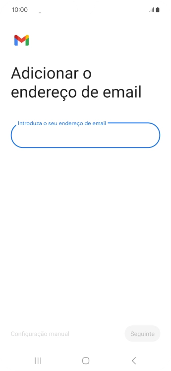 Prima Introduza o seu endereço de email e introduza o seu endereço de e-mail Vodafone.