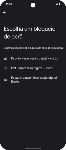 Prima o código de bloqueio do telefone pretendido e siga as indicações no ecrã para estabelecer um código de bloqueio adicional.