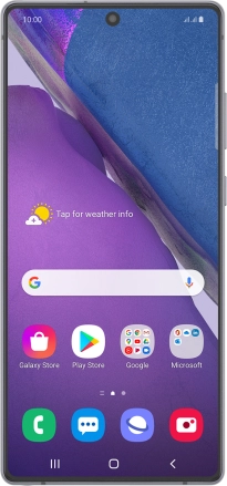 Image 1: Front view of the Samsung Galaxy Note20 5G