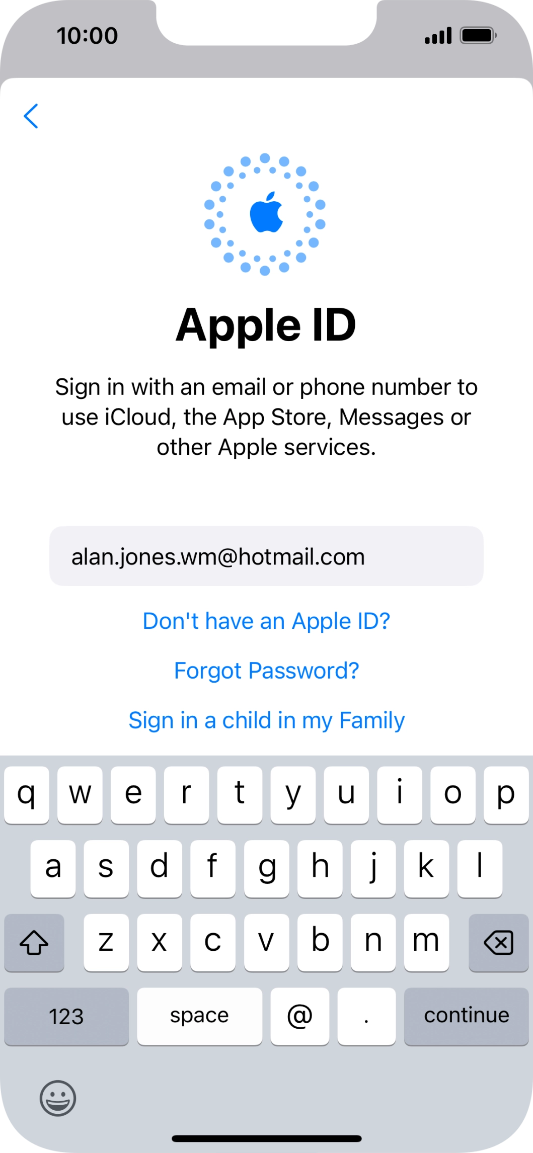 Activating an Apple ID on my mobile phone - Optus