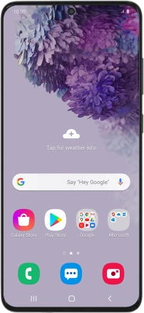 Image 1: Front view of the Samsung Galaxy S20+ 5G
