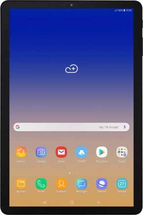 Image 1: Front view of the Samsung Galaxy Tab S4