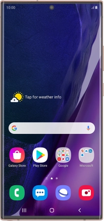 Image 1: Front view of the Samsung Galaxy Note20 Ultra 5G