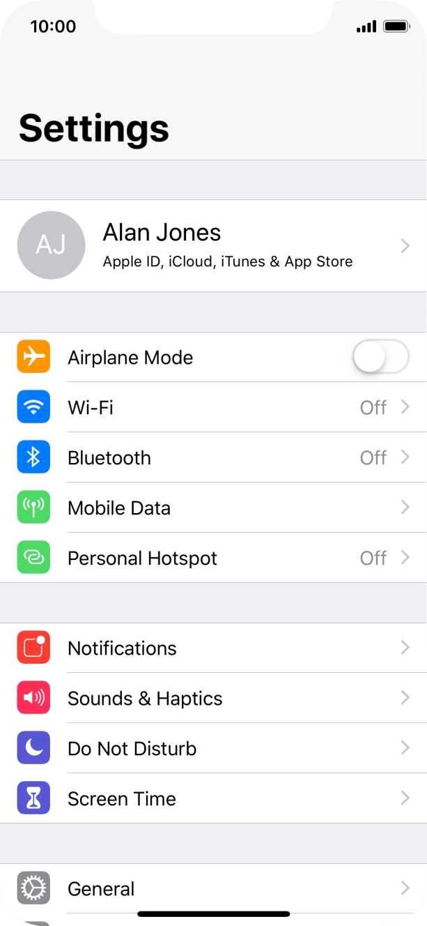 Turning vibration on my mobile phone on or off