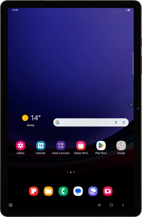 Image 1: Front view of the Samsung Galaxy Tab S9 5G