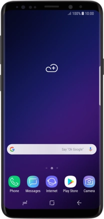 Image 1: Front view of the Samsung Galaxy S9