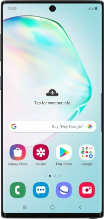 Image 1: Front view of the Samsung Galaxy Note10